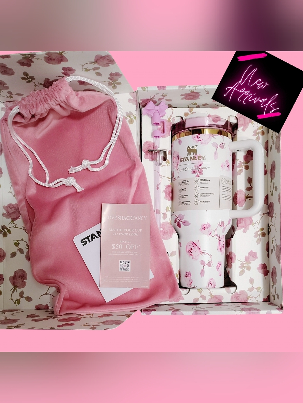 🌸🩷*Stanley x LoveShackFancy*LIMITED EDITION!🩷 TUMBLER SET 🌸